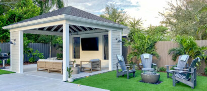 Cabanas and pergolas for custom backyards in Cheval & Templecrest, FL