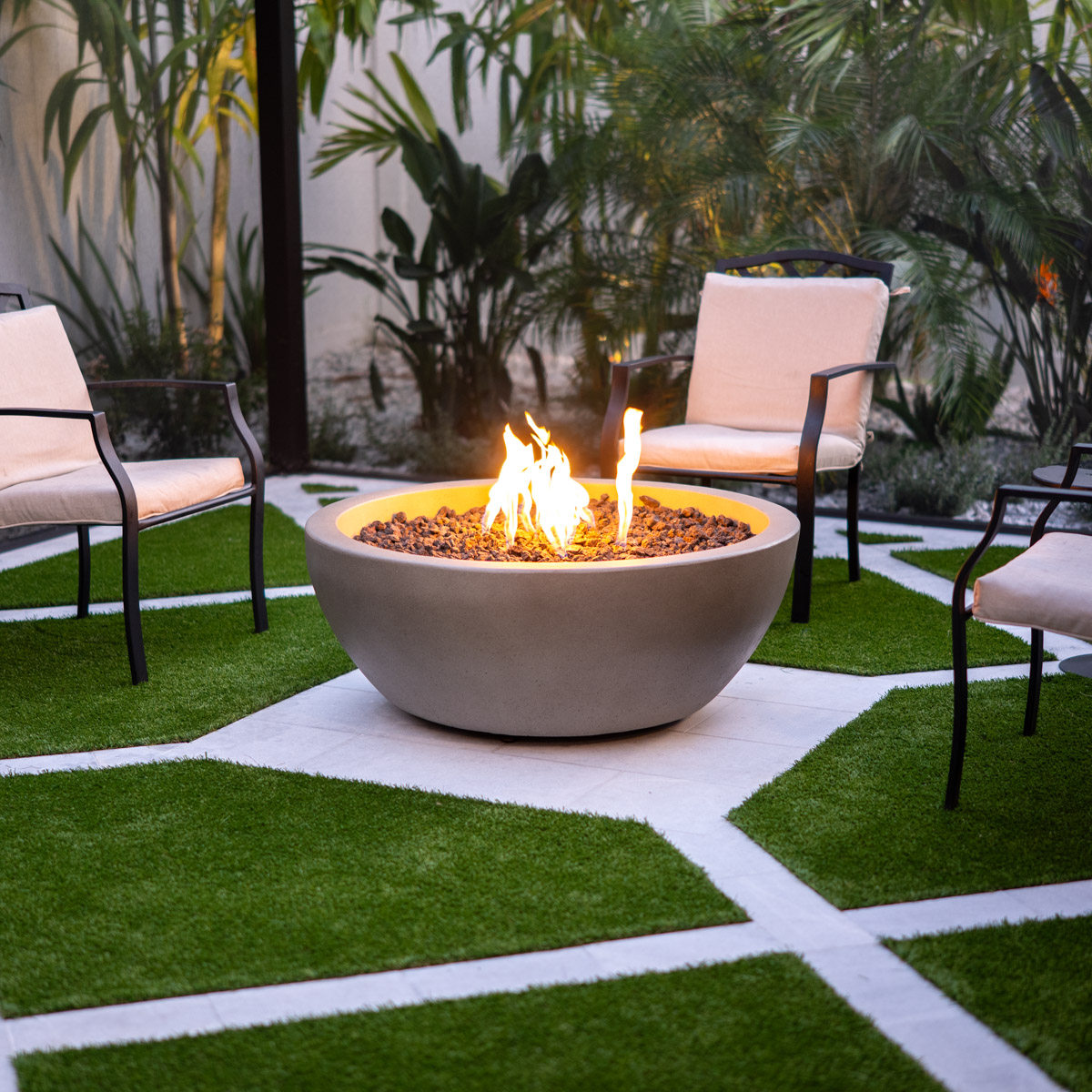 Designer Fire Bowls Installations in South Tampa & Lutz, FL